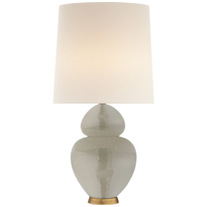 Michelena Table Lamp in Shellish Grey with Linen Shade
