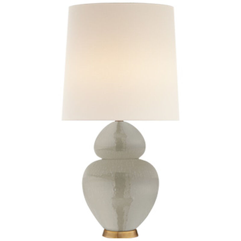 Michelena Table Lamp in Shellish Grey with Linen Shade image number 0