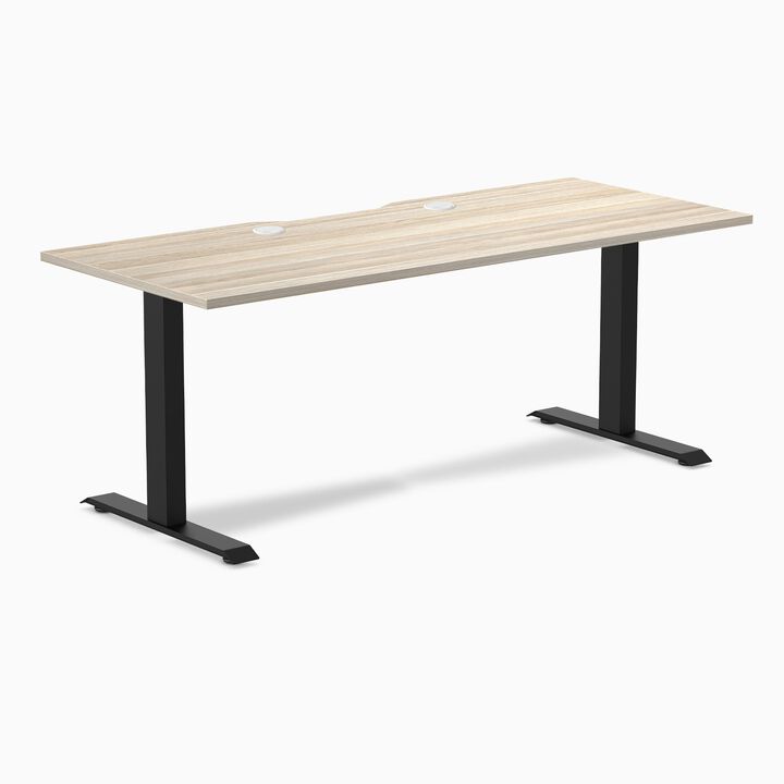 Desky Zero Scalloped Laminate Office Desk