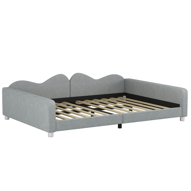 Merax Sherpa Fabric Sofa Bed Daybed. image number 0