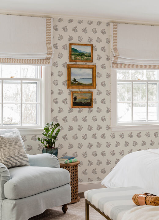 Overbrook Plum Bouquet Toss Wallpaper (Set of 2)