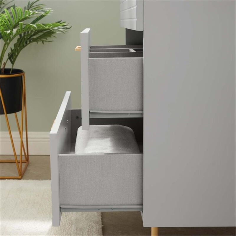 Modway Daybreak Bathroom Vanity, 24" with White Sink, Light Gray image number 1