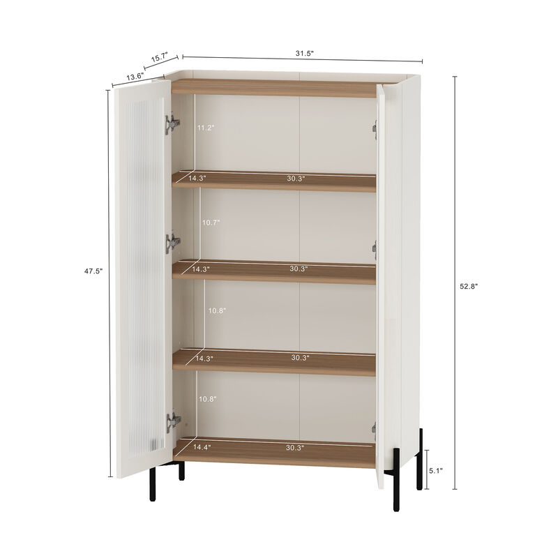 Abbey Beige D&eacute;cor Cabinet