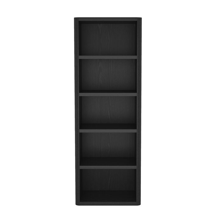 Rivington Black Open Bookcase