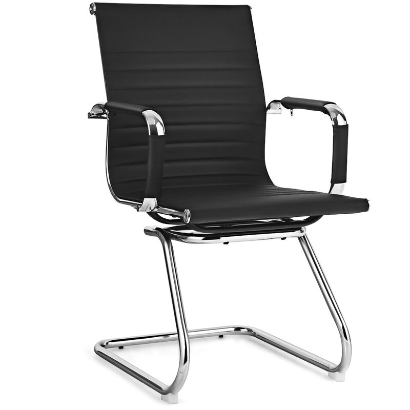 Costway Set of 2 Office Waiting Room Chairs for Reception Conference Area