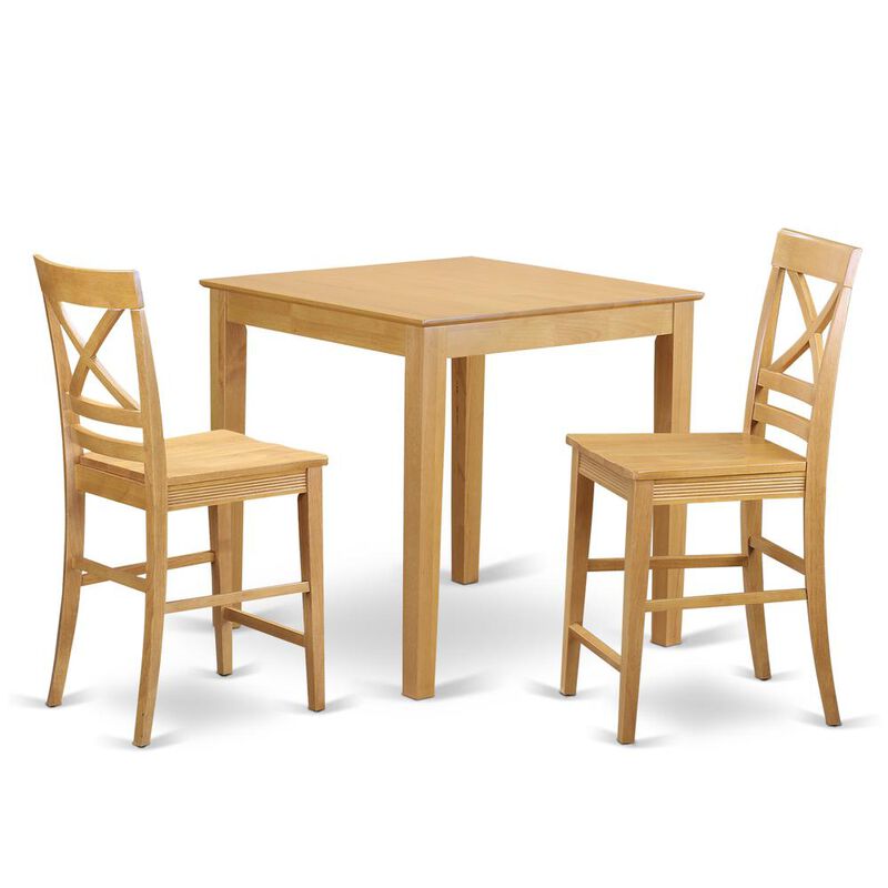 3 Pc counter height Table and chair set-pub Table and 2 counter height Chairs