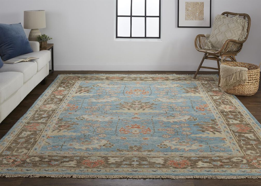 Beall 6710F Blue/Brown 9'6" x 13'6" Rug
