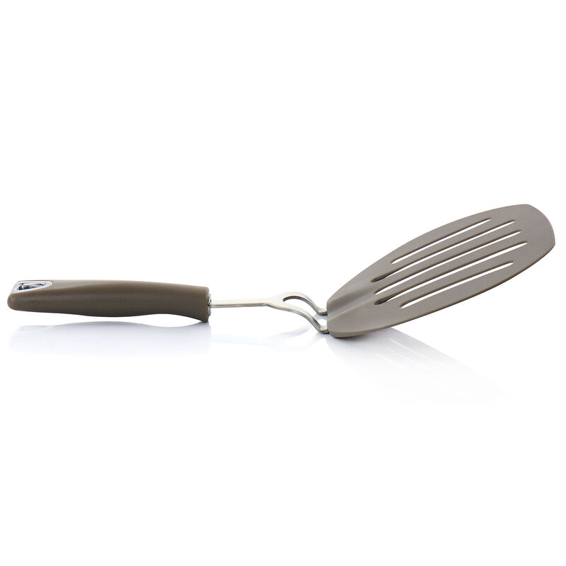 Martha Stewart Large Nylon Slotted Spatula in Taupe
