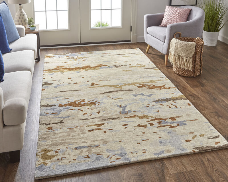 Everley 8644F Ivory/Blue/Brown 8' x 10' Rug