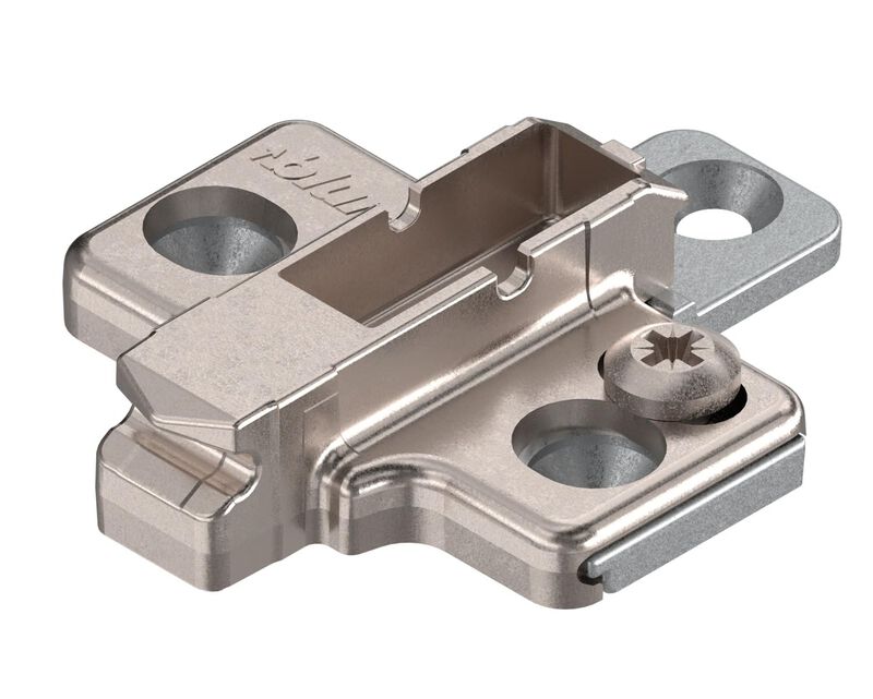 Blum B175H7 3mm Die Cast Screw On Frameless Clip Mounting Plates