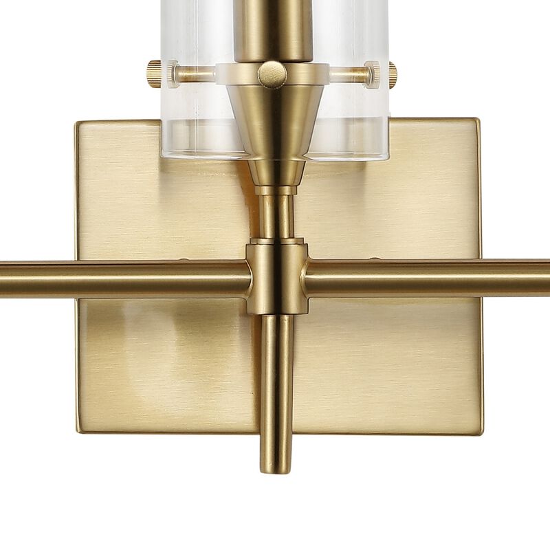 Cato Bohemian Farmhouse Iron/Glass LED Vanity