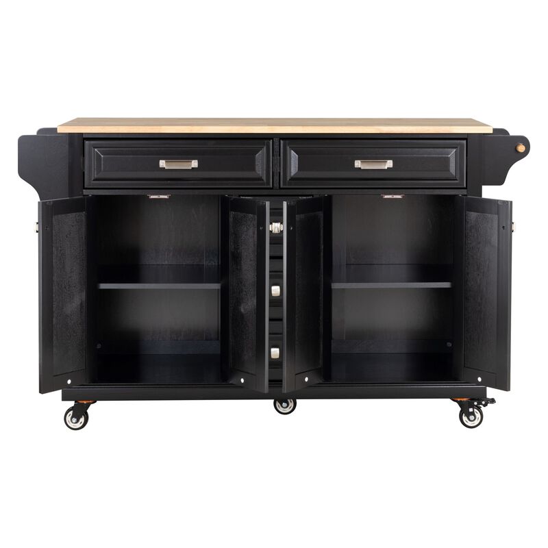Streamdale Cambridge Natural Wood Top Kitchen Island with Storage image number 9