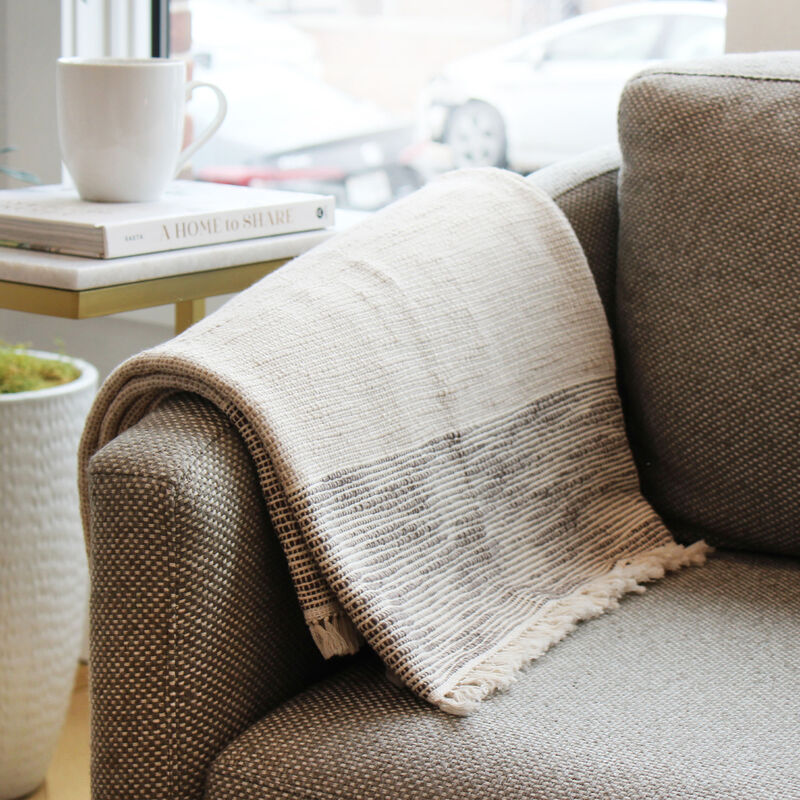 Ancestry Handwoven Throw Blanket Organic Cotton image number 2