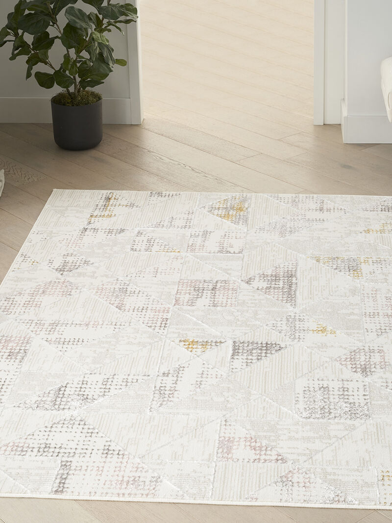 Glitz GLZ04 Ivory/Multicolor 5'3" x 7'3" Rug