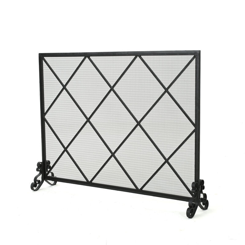 Streamdale Diamond Design Single Panel Fireplace Screen