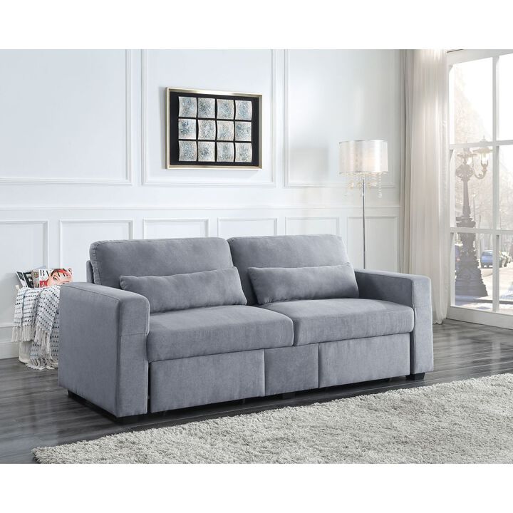 Rogyne Storage Sofa, Gray Linen