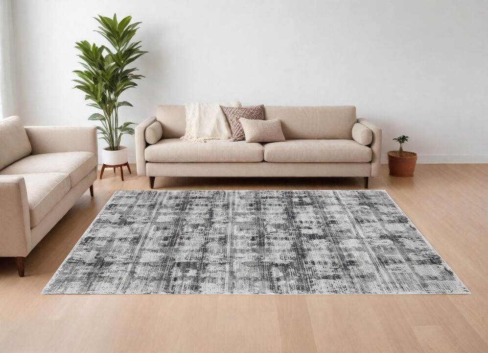 HomeRoots Abstract Power Loom Area Rug