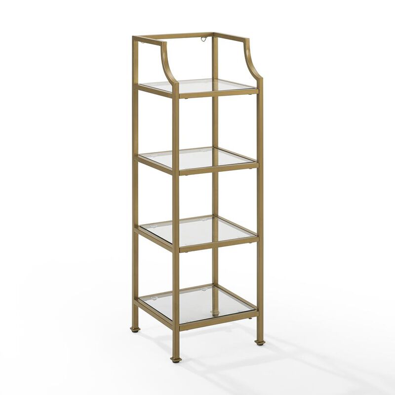 Crosley Furniture Aimee Short Etagere Soft Gold