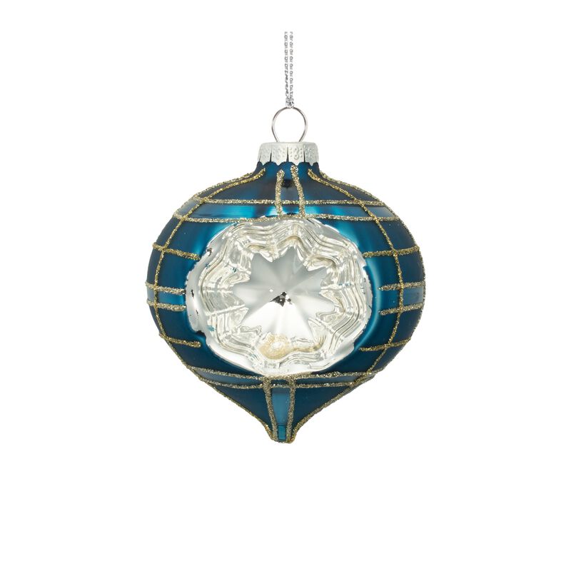 Set of 12 Glass Plaid Reflector Ornaments for Seasonal Styling and Tree Trimming