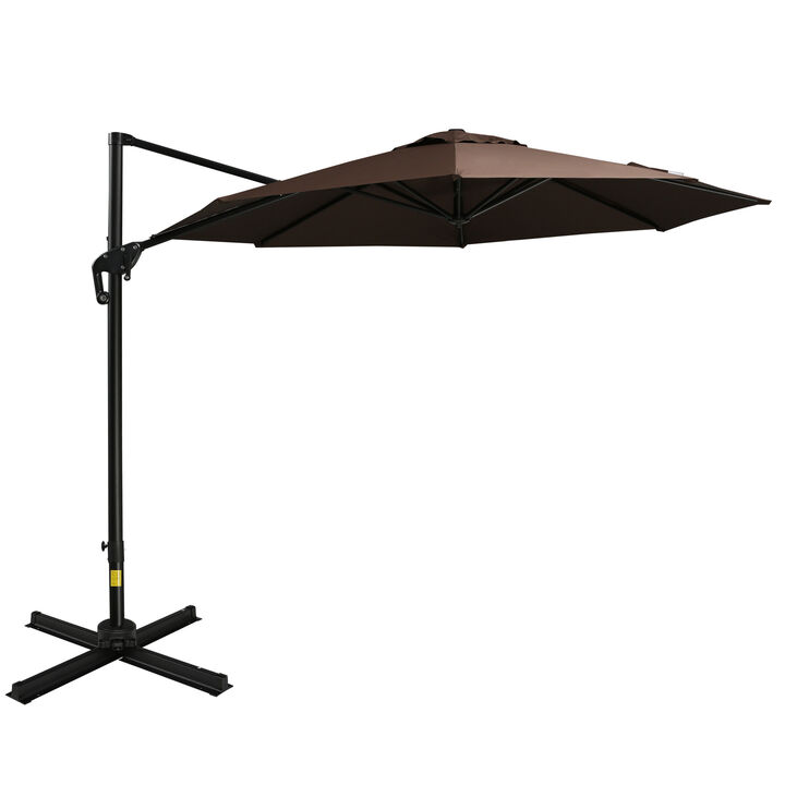 Outdoor Porch Canopy Covered Umbrella Pole with UV Resistance and 360 Rotation