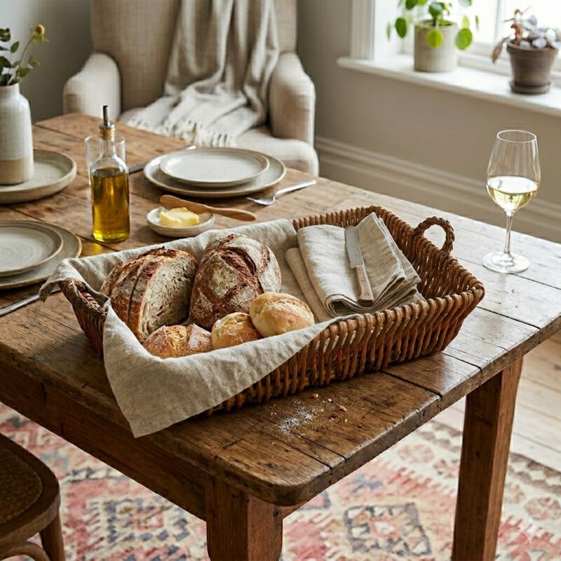 Multi-Functional Willow Baskets Full Collection -5 Pieces Set image number 6