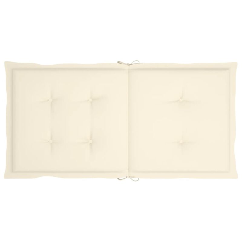 vidaXL Garden Chair Cushions 2 pcs Cream 39.4"x19.7"x1.6"