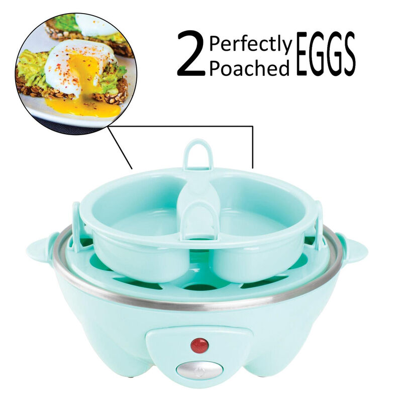 Brentwood Electric 7 Egg Cooker with Auto Shut Off in Blue
