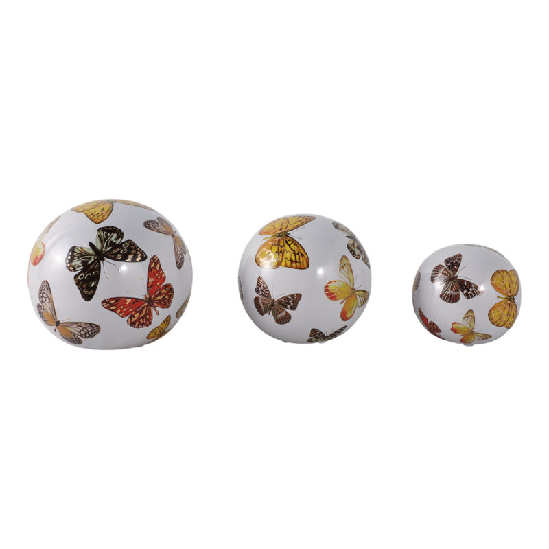 S/3 Butterfly Print Orbs image number 3