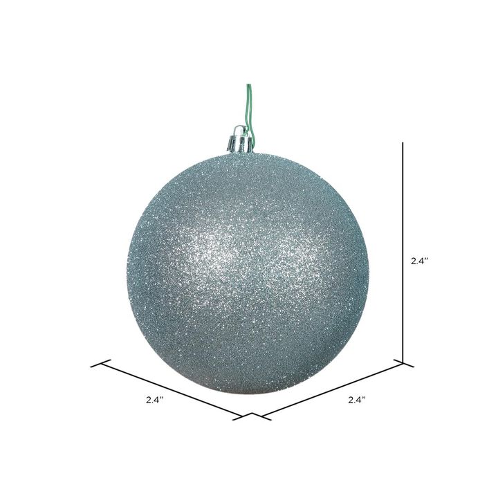 Vickerman 2.4" Silver Glitter Ball Ornament, 24 per Bag
