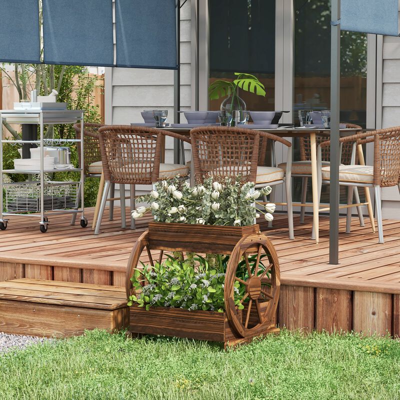 Hivvago Multi-Level Wooden Garden Planter image number 1