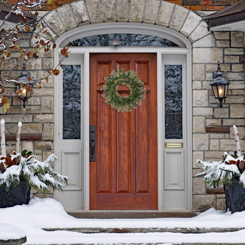 Vickerman 24" Mixed Country Pine Artificial Christmas Wreath, Unlit - Faux Mixed Needle Christmas Wreath - Indoor Seasonal Home Wall Decor image number 2