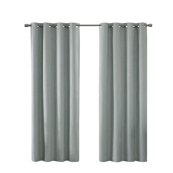 Gracie Mills Tamsin Printed Heathered Blackout Grommet Top Curtain Panel - 50x54"