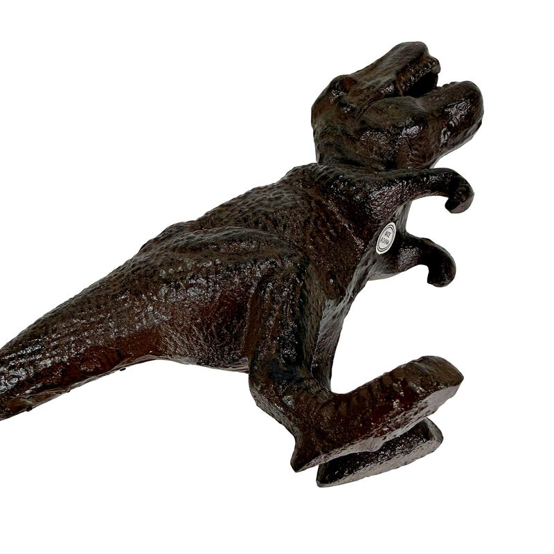 Cast Iron Dinosaur Bookends Set Of 2 Brown T-Rex Decorative 85 In image number 2