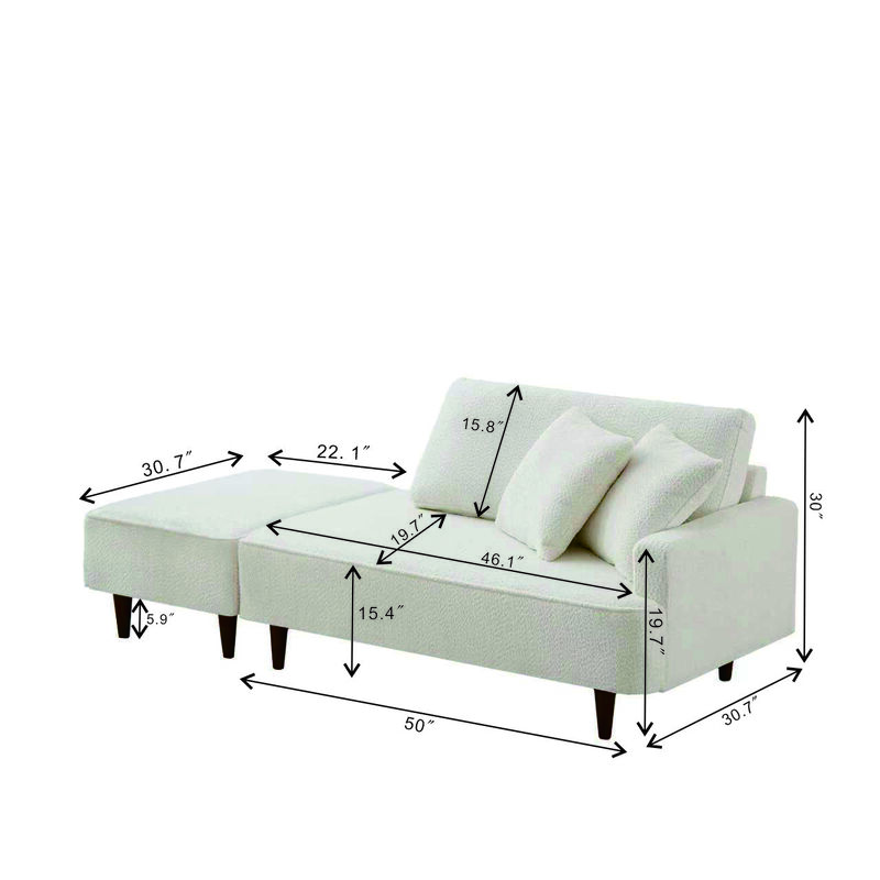 Statco  Chaise Lounge Chair with Ottoman image number 6