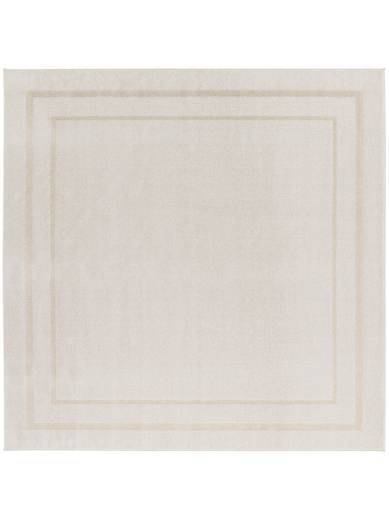 Nourison Essentials NRE02 Ivory/Gold 9' x Square Rug image number 0