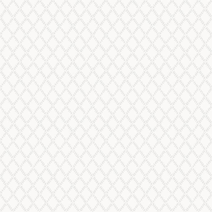 Trevor White Leaf Trellis Wallpaper (Set of 2)