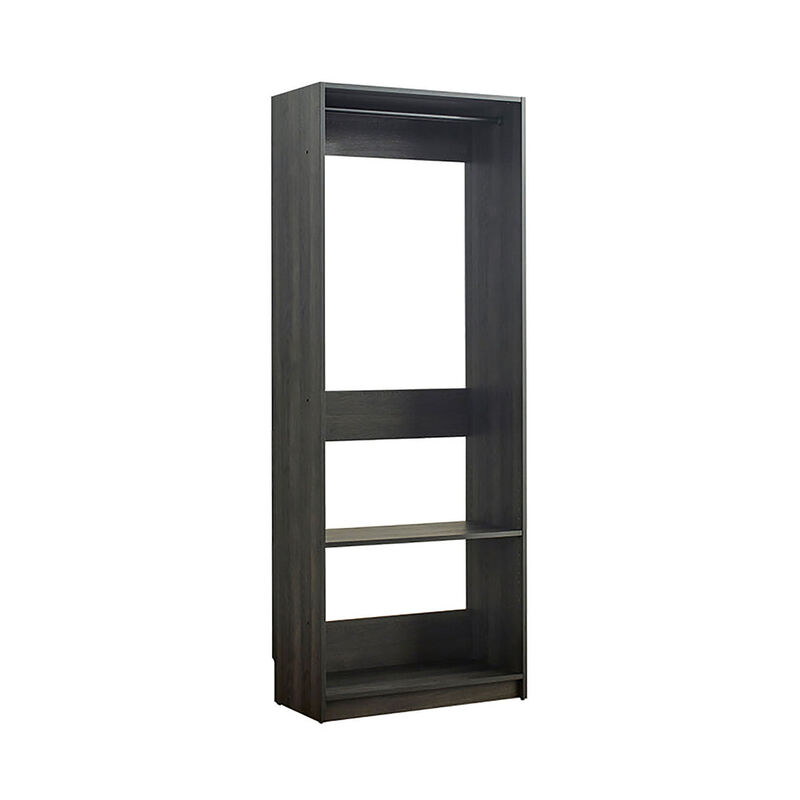Prosper 32" Gray Wood Walk-in Closet with Three Shelves