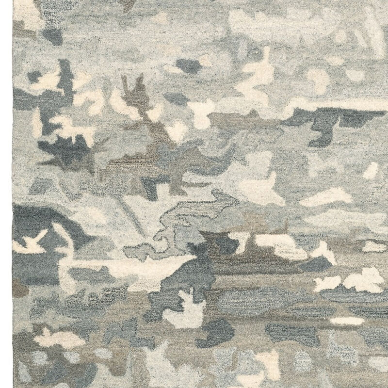 HomeRoots Wool Abstract Hand Tufted Runner Rug image number 2