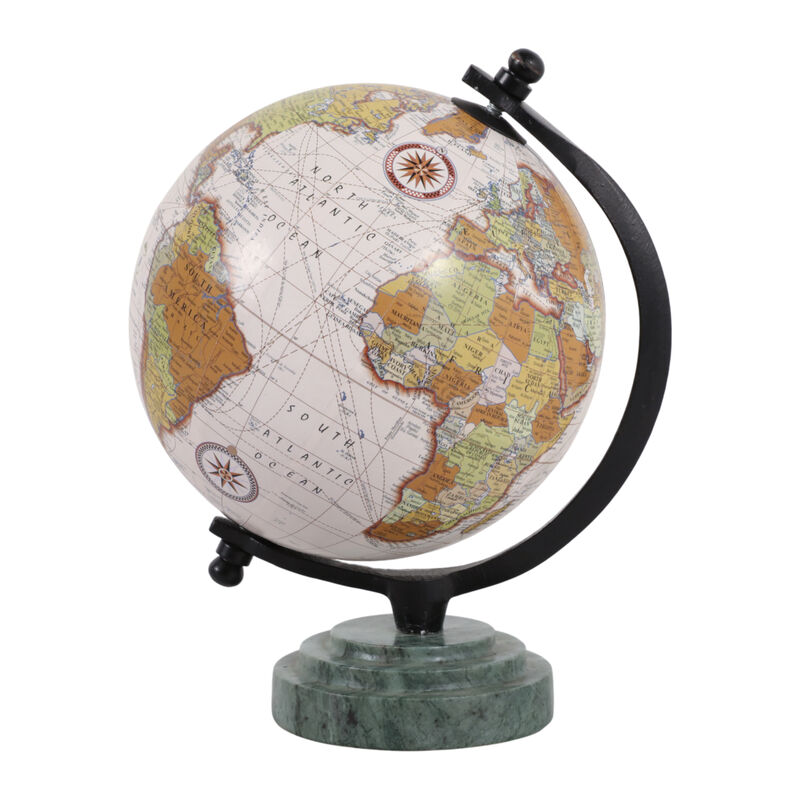 9x7" Globe, Ridged Marble Base image number 4