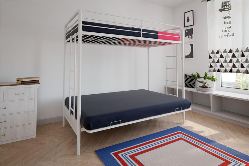 Atwater Living Metal Twin Over Futon Bunk Bed image number 4