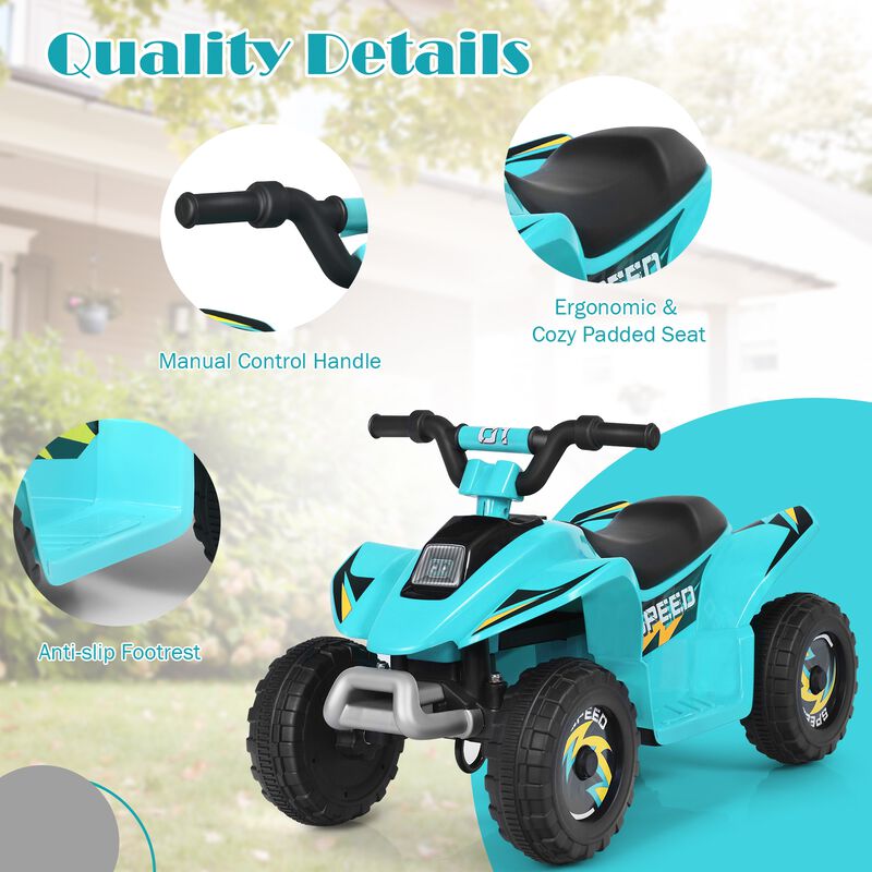 Kids 6V Electric ATV 4 Wheel Ride On Toy for Outdoor Play image number 5