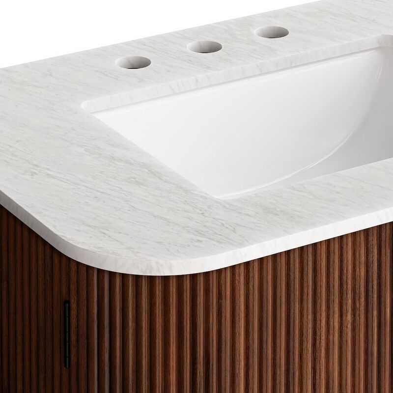 Zia 30" Wall-Mount Bathroom Vanity with Marble Sink image number 8