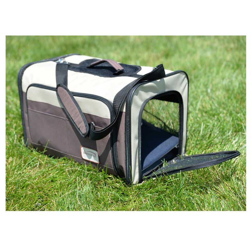 Armarkat Pet Carrier, Beige & Chocolate