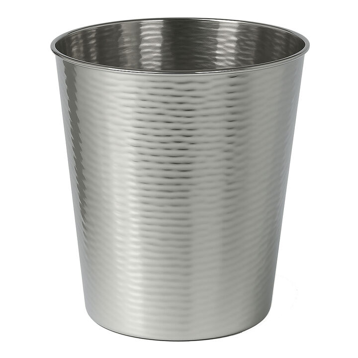 Remi Modern Classic Textured Steel 2-Gallon Wastebasket