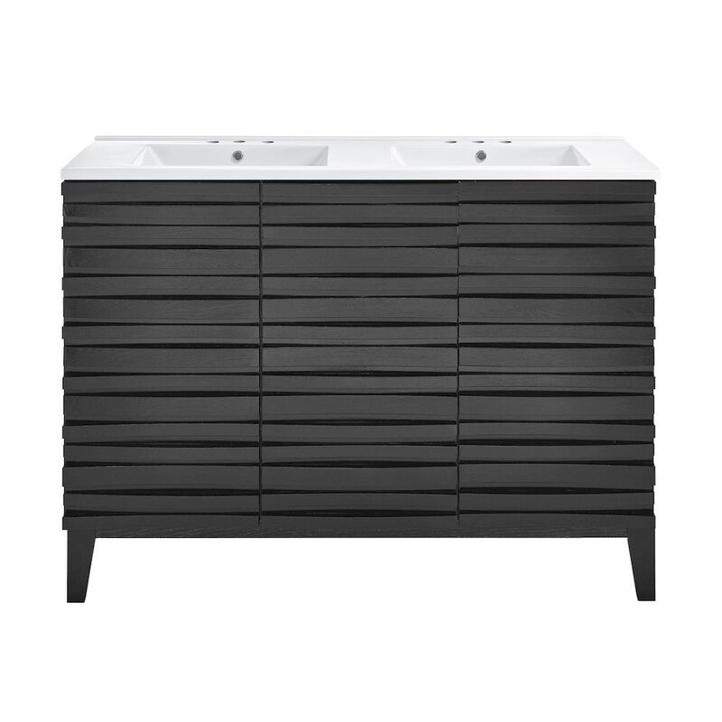 Cascade 48 in. Bathroom Vanity with 3-Hole Ceramic Sink Top image number 0