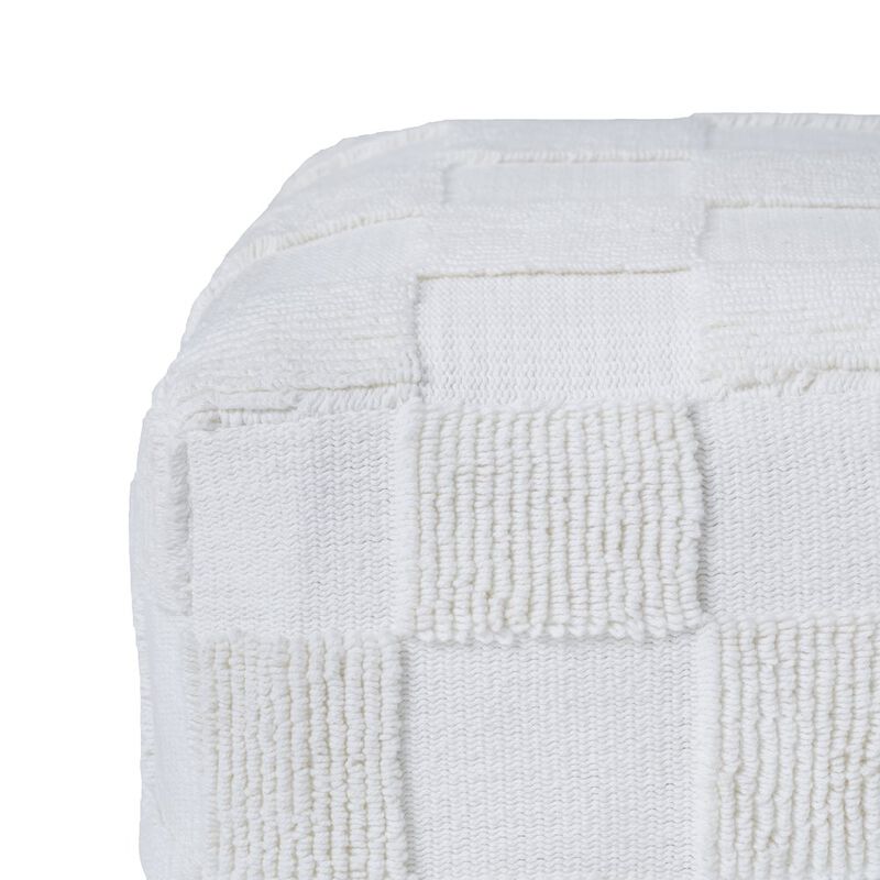 Renwil Payne Pouf In White Color