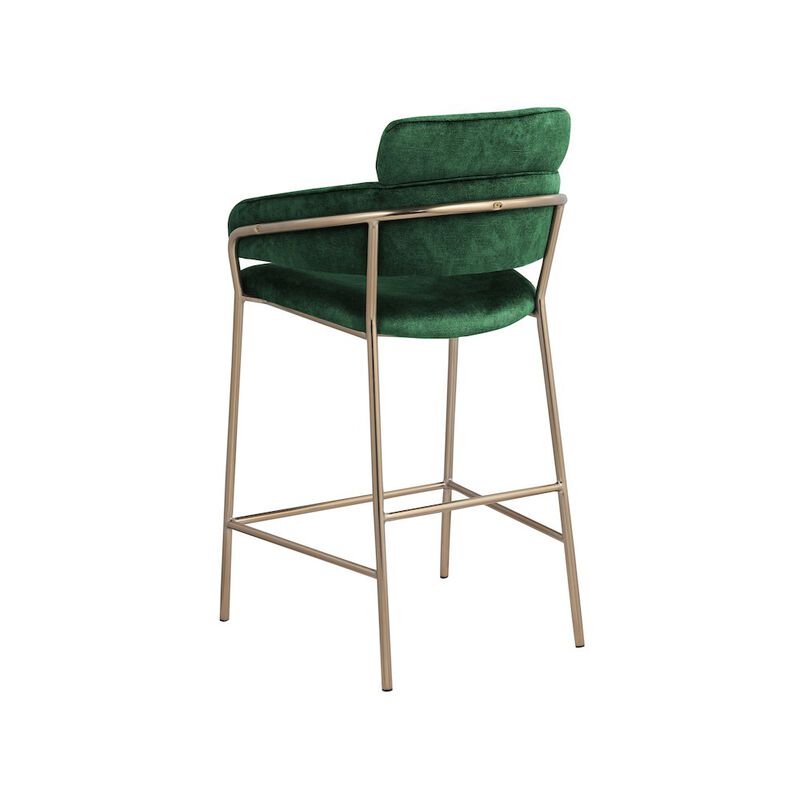 Meridian Furniture Yara Velvet Counter Stool