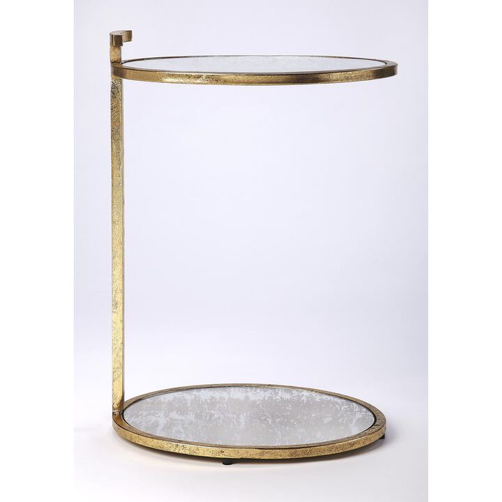 Butler Specialty Ciro Metal & Mirrored Side Table, Gold