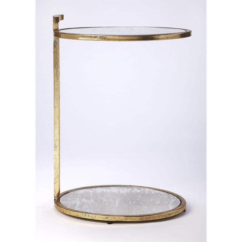 Butler Specialty Ciro Metal & Mirrored Side Table, Gold image number 1