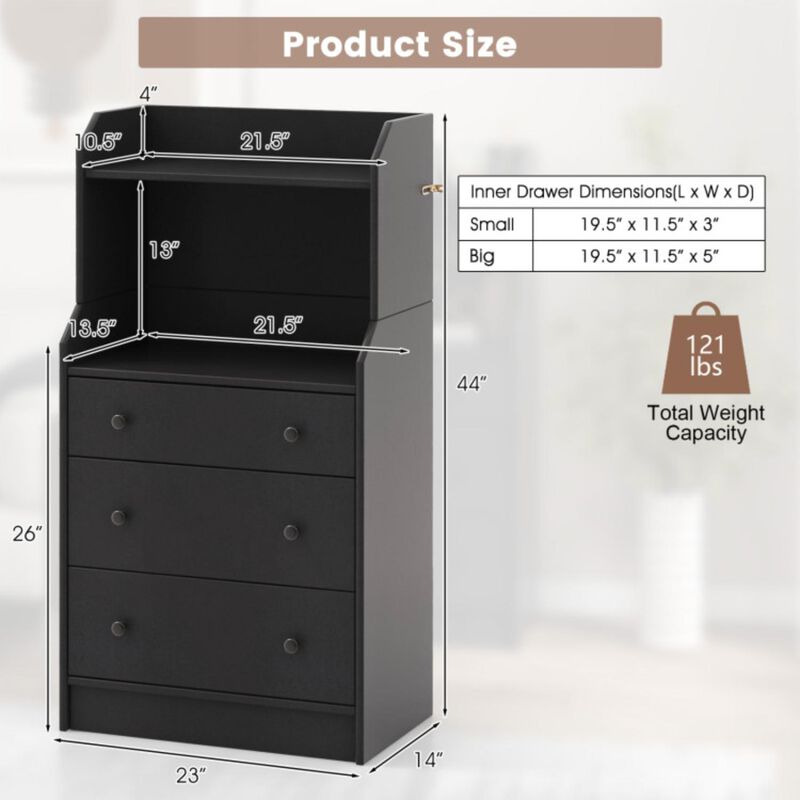 Hivvago Modern Storage Dresser with Anti-toppling Device